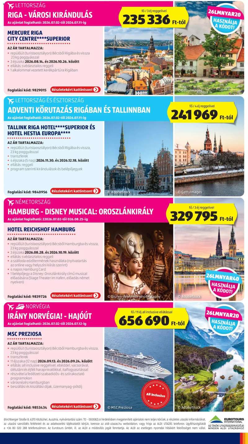 Aldi Aldi Utazás katalógus 5 oldal