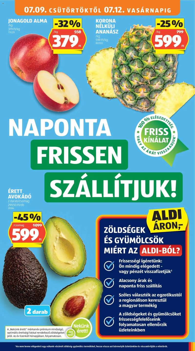Aldi Aldi akciós újság 9 oldal