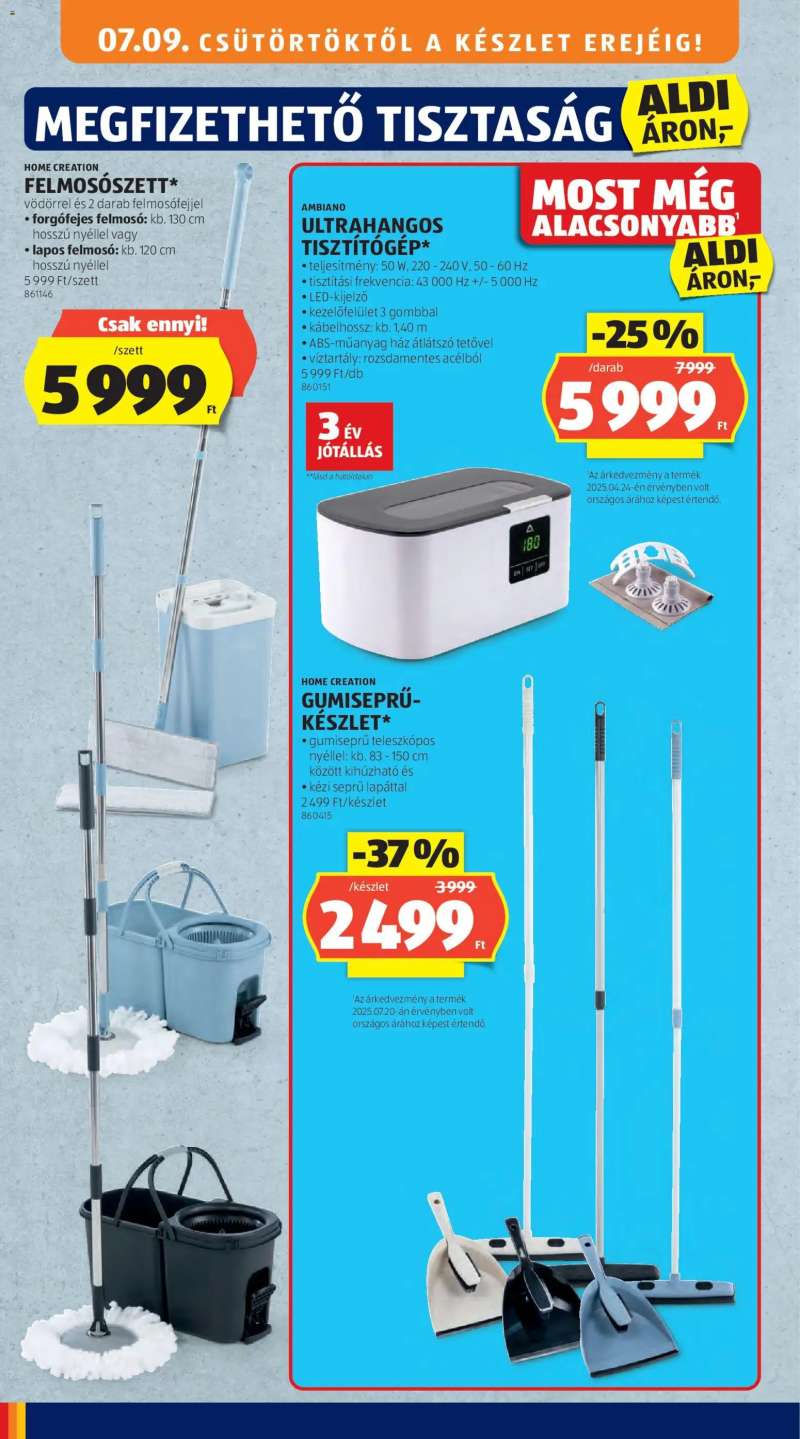 Aldi Aldi Középső sor termékei 2 oldal