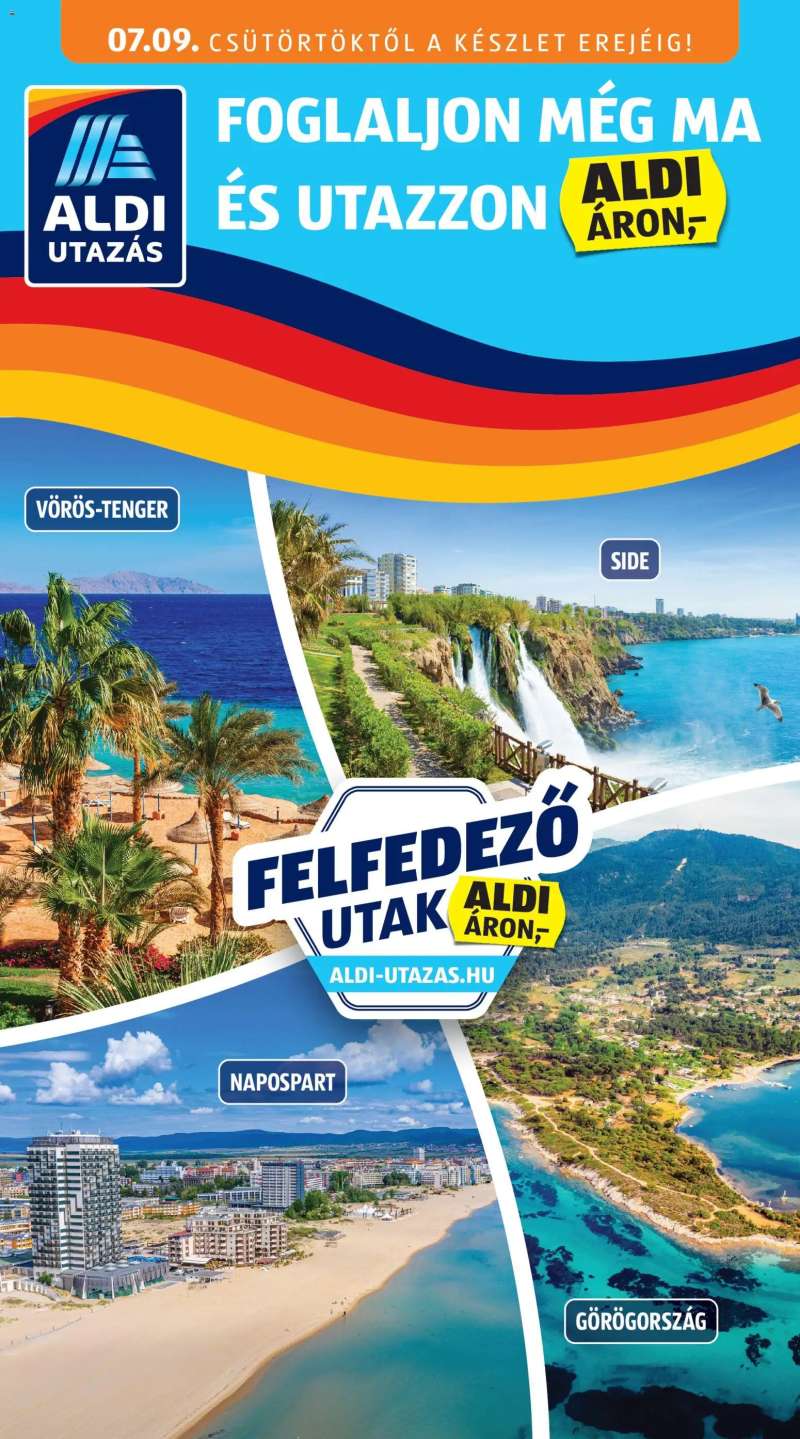Aldi Aldi Utazás katalógus 1 oldal
