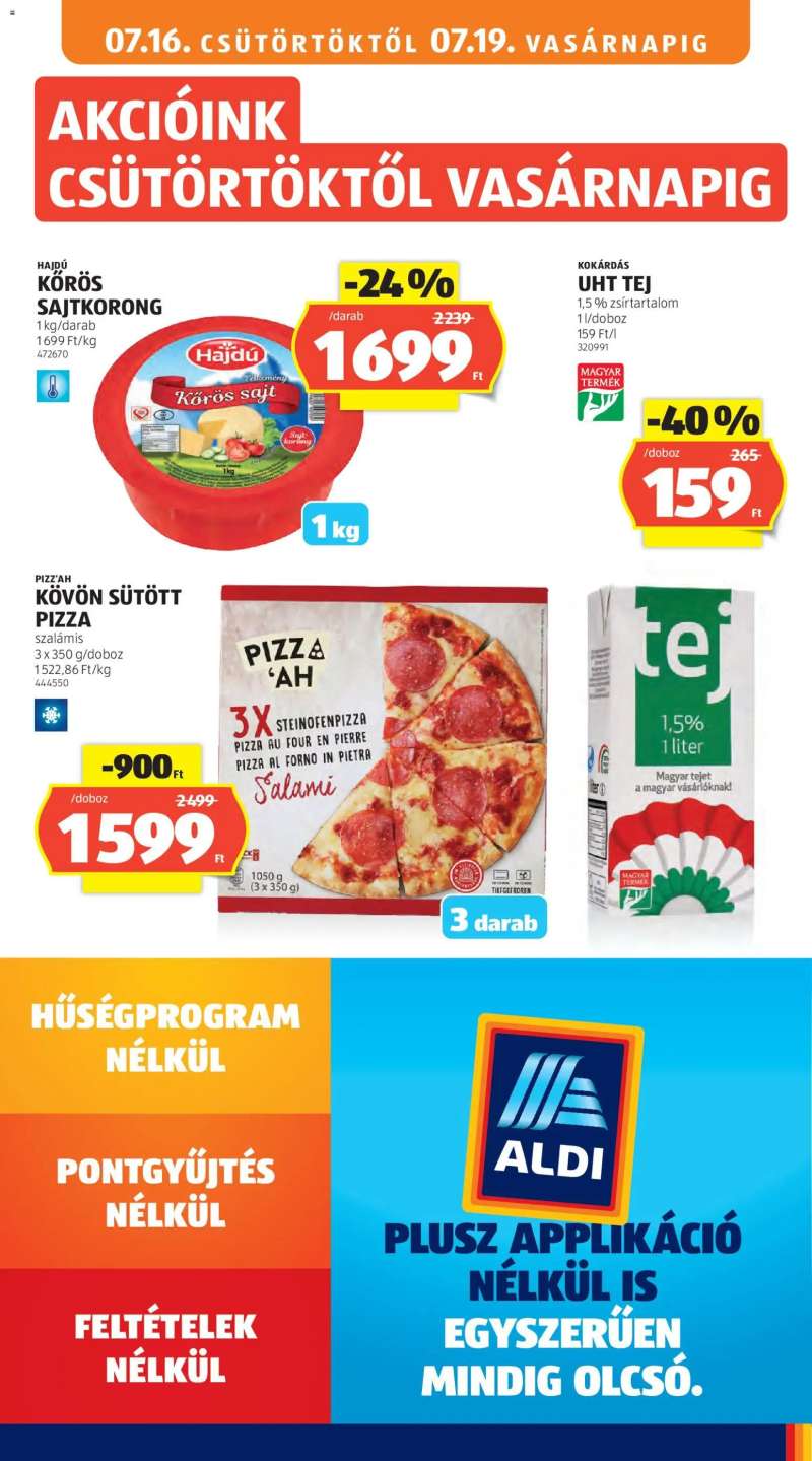 Aldi Aldi akciós újság 15 oldal