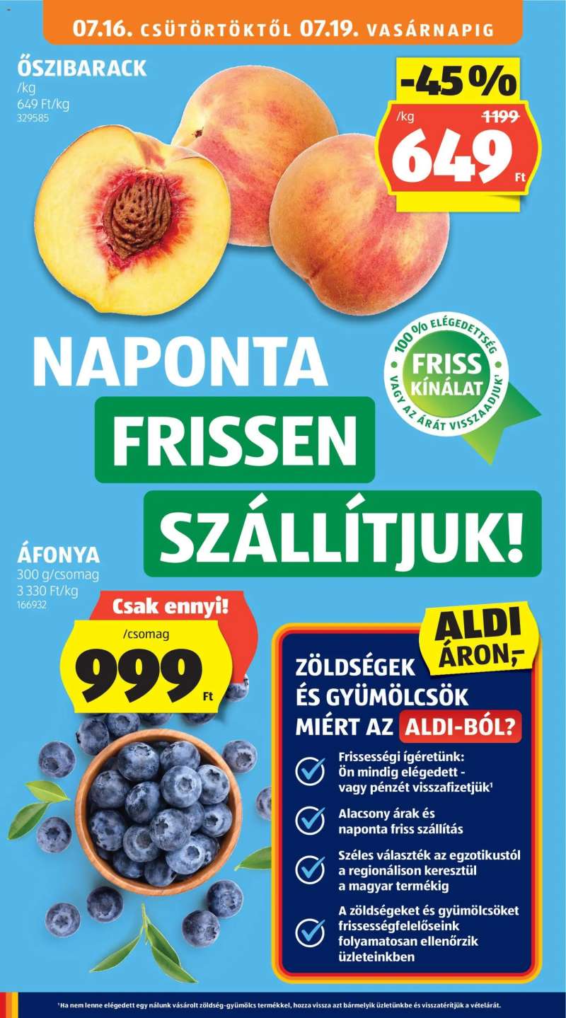 Aldi Aldi akciós újság 18 oldal