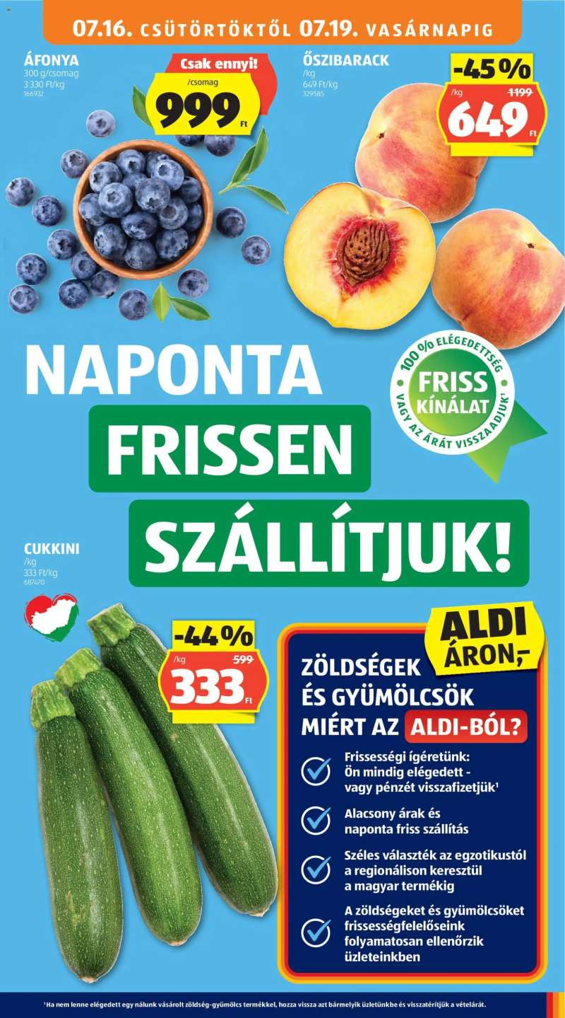 Aldi Aldi akciós újság 9 oldal