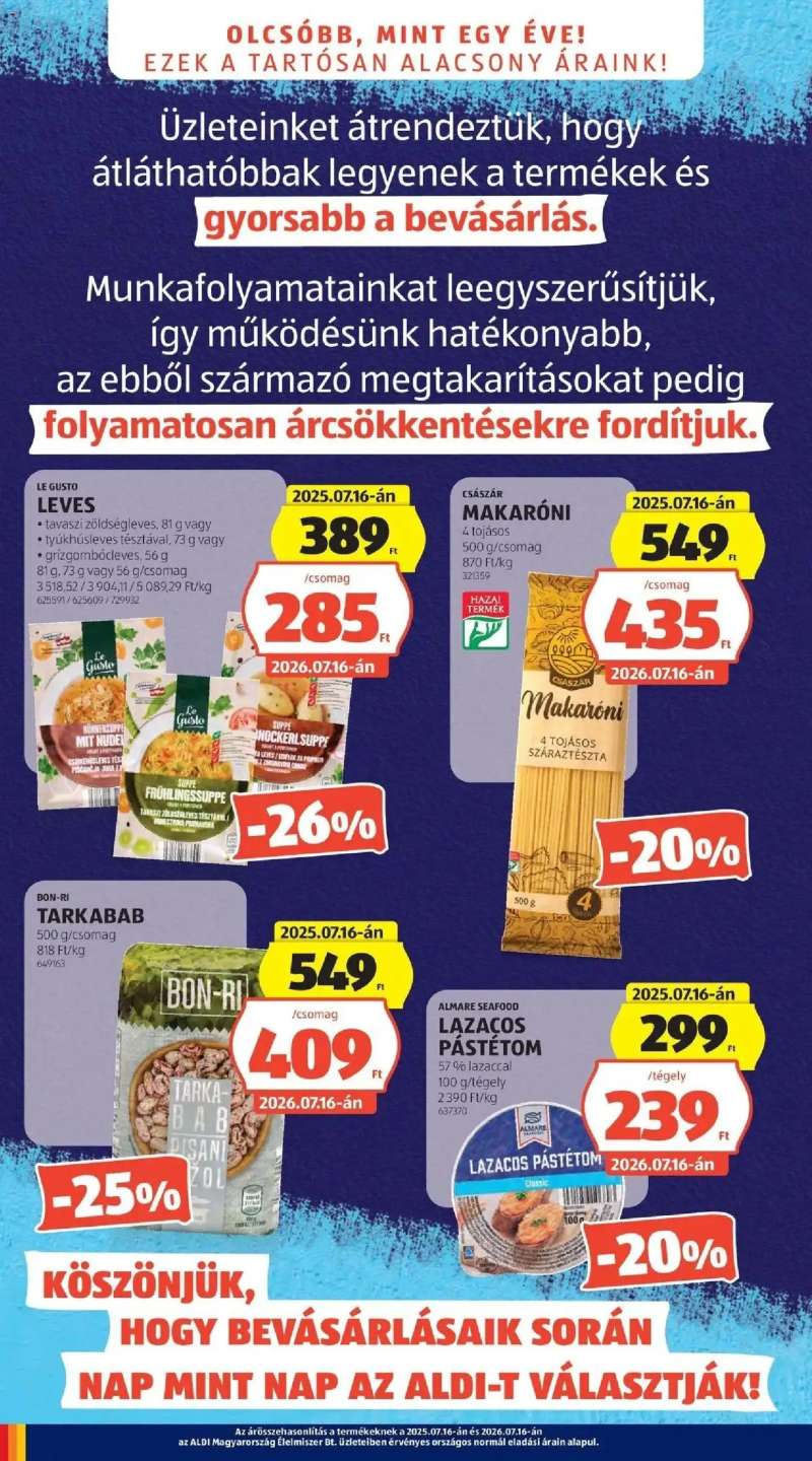 Aldi Aldi aktuális akciós újság 4 oldal