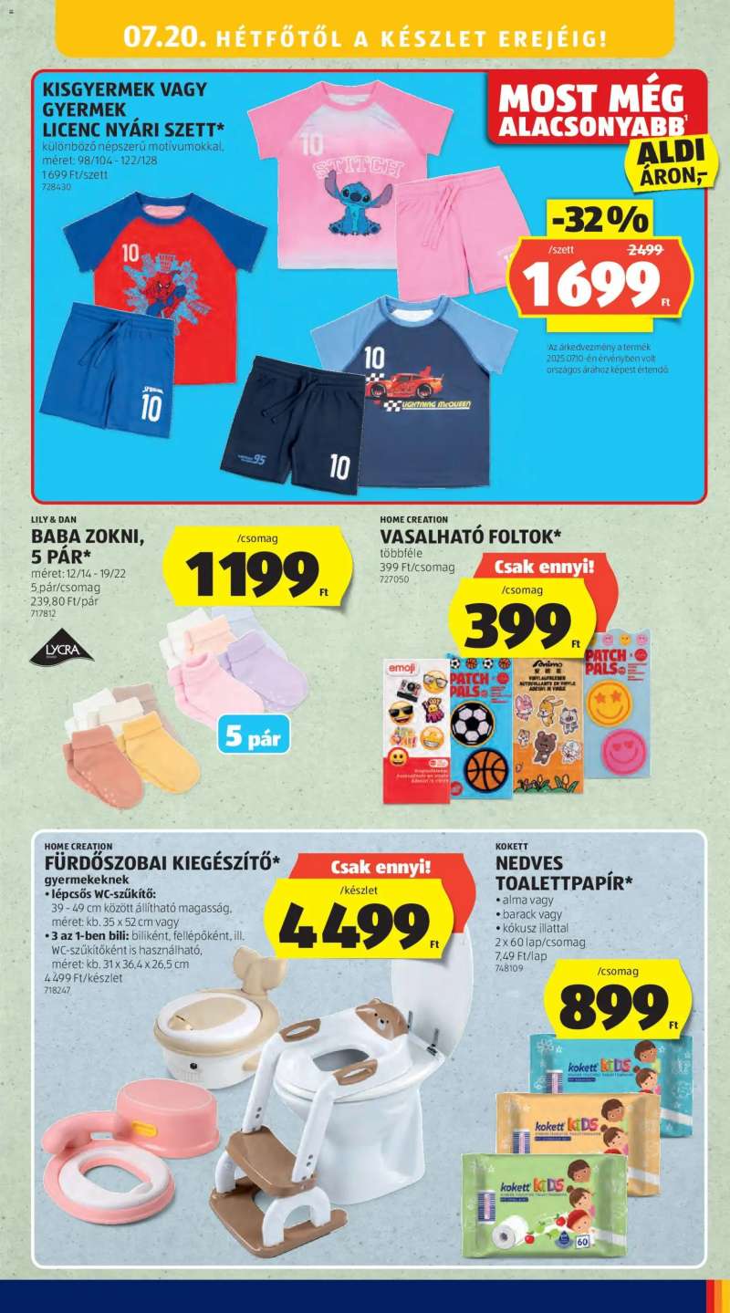 Aldi Aldi Középső sor termékei 14 oldal