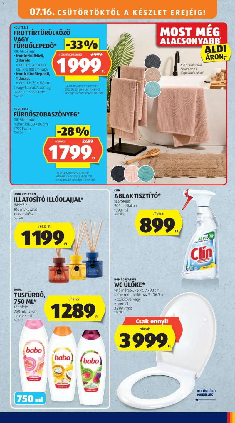 Aldi Aldi Középső sor termékei 6 oldal