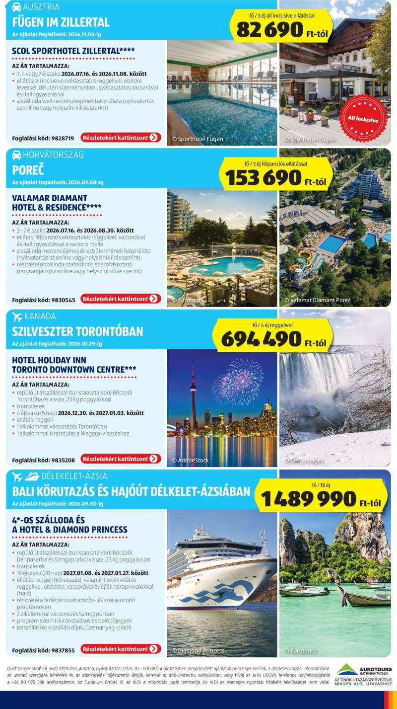 Aldi Aldi Utazás katalógus 5 oldal