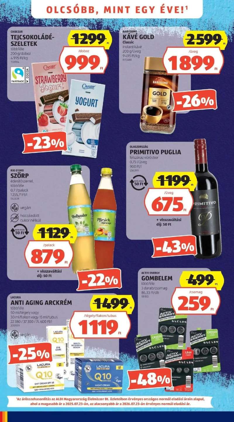 Aldi Aldi újság érvényessége 2026.07.25-ig 4 oldal