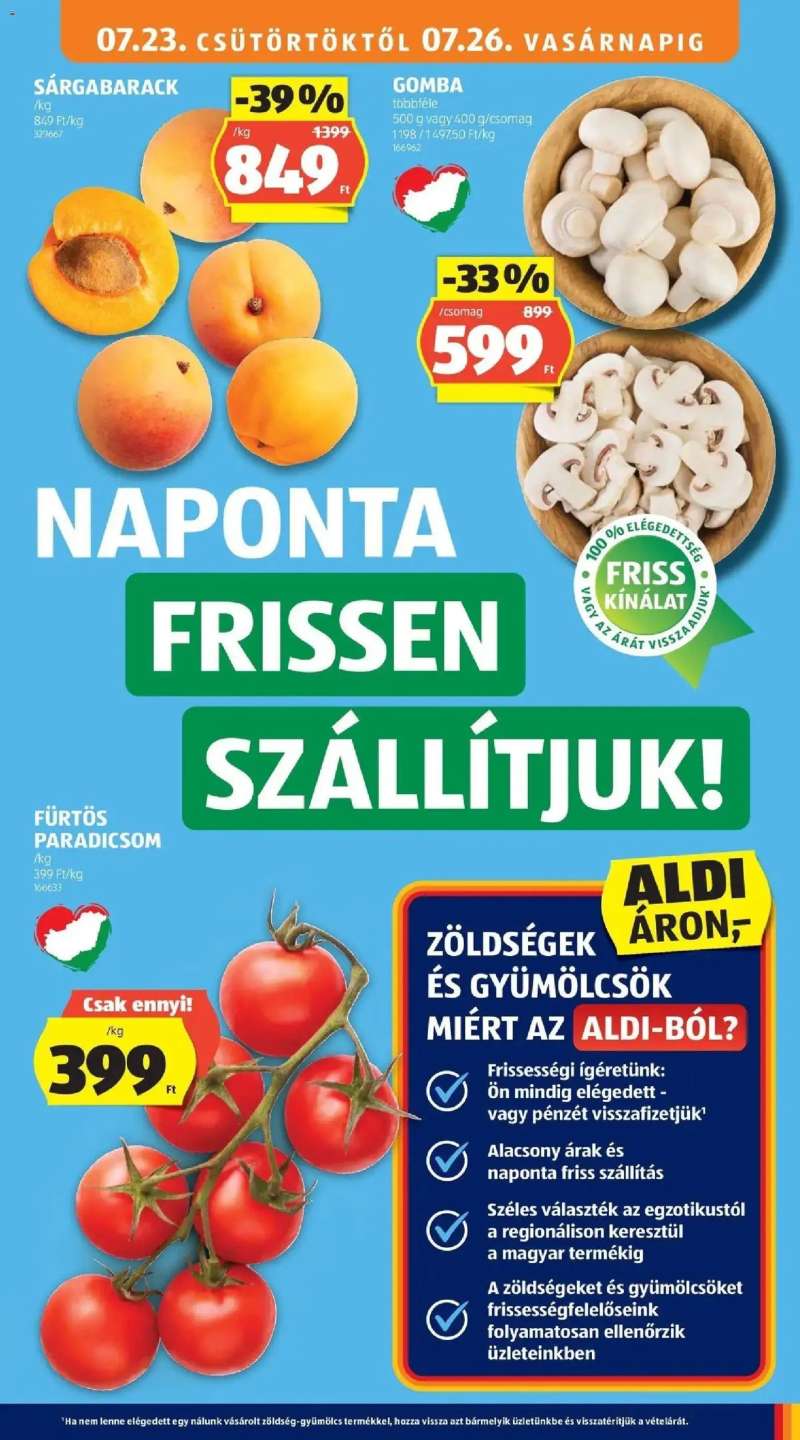 Aldi Aldi aktuális akciós újság 9 oldal