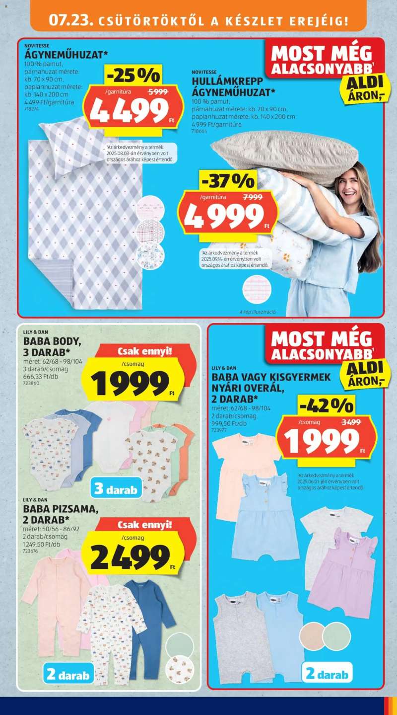 Aldi Aldi Középső sor termékei 3 oldal