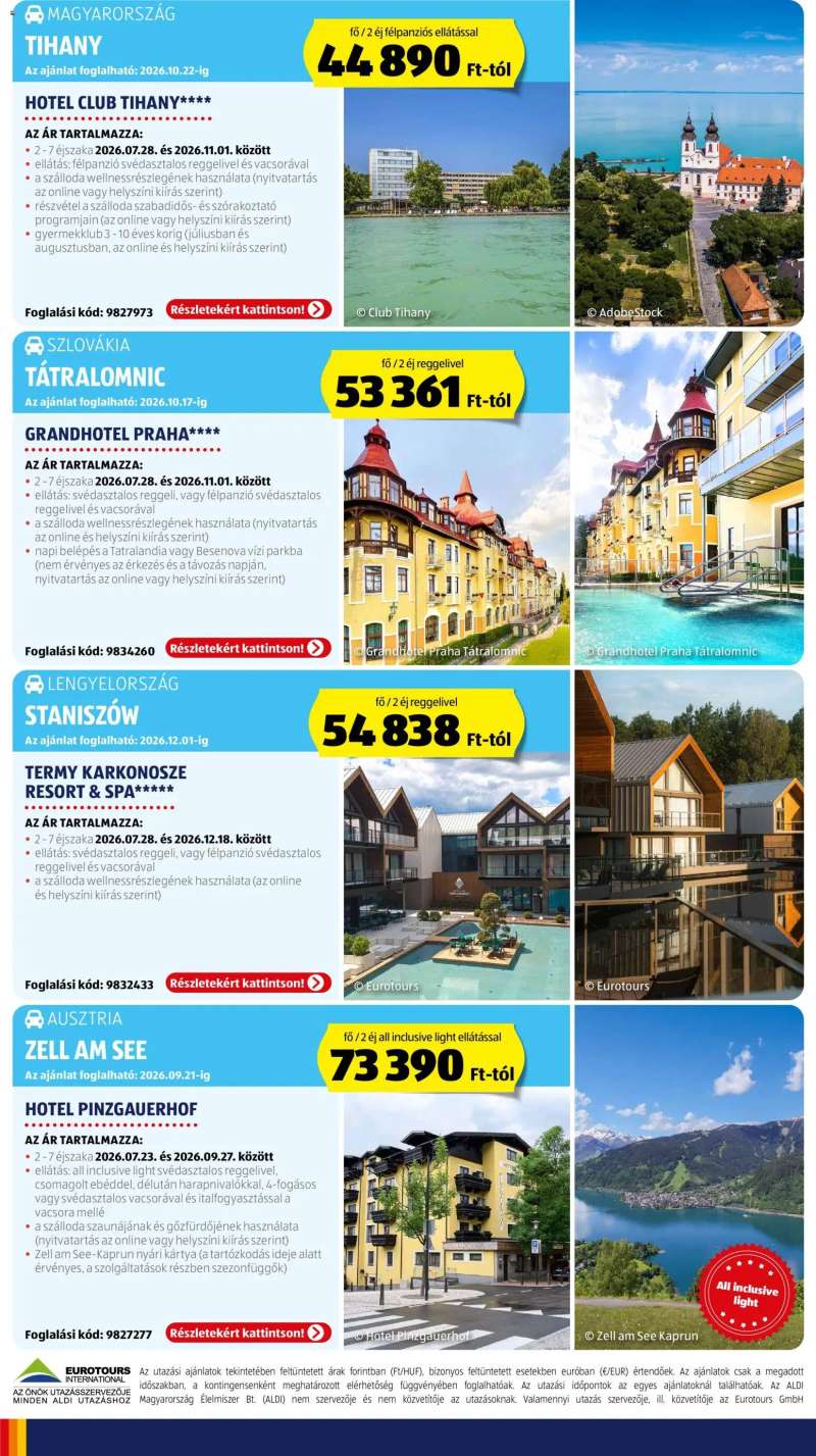 Aldi Aldi Utazás katalógus 4 oldal