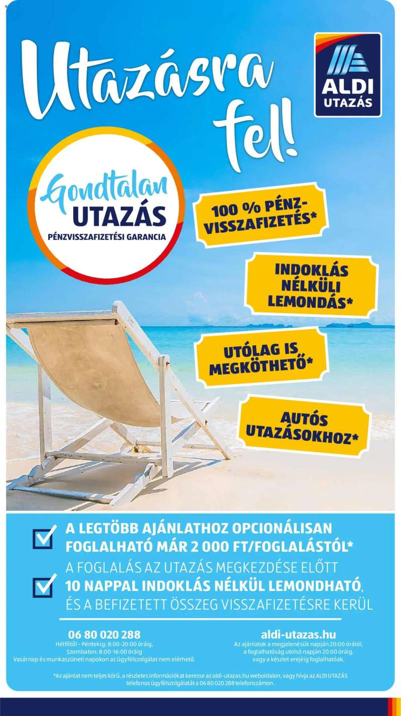 Aldi Aldi Utazás katalógus 6 oldal