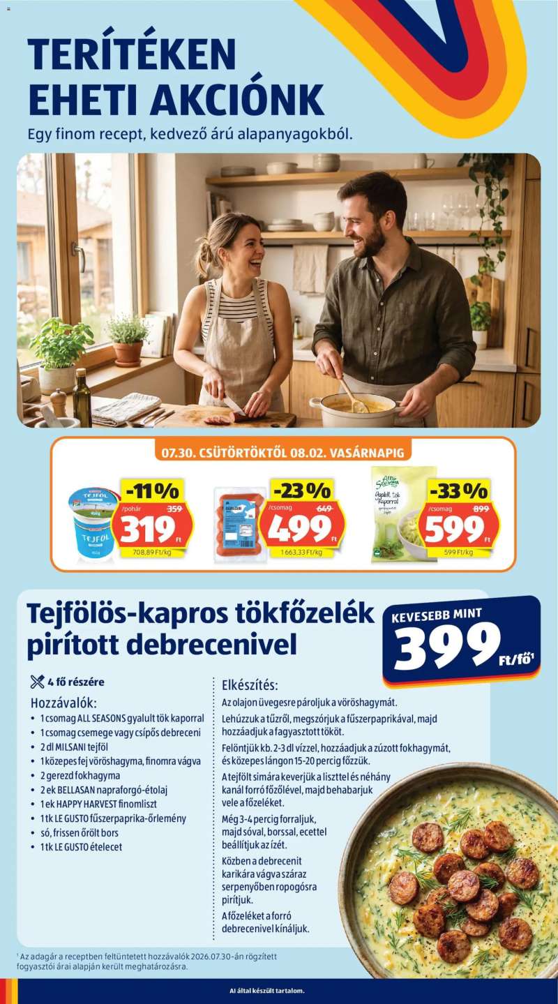 Aldi Aldi akciós újság 8 oldal