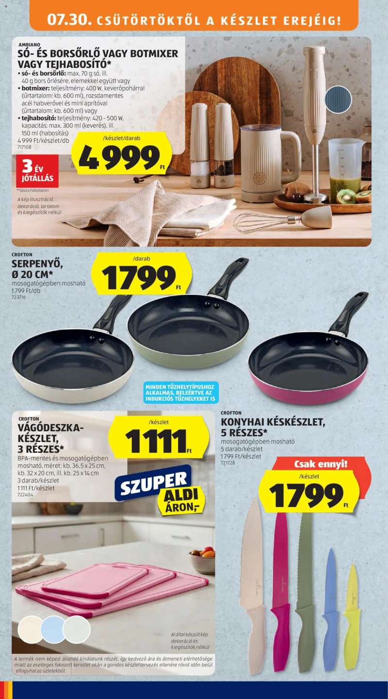 Aldi Aldi Középső sor termékei 8 oldal