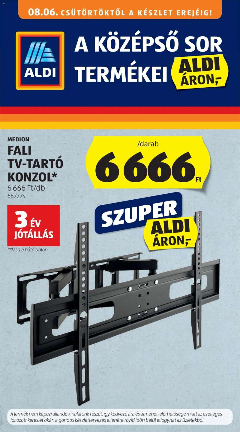 Aldi Aldi Középső sor termékei 1 oldal