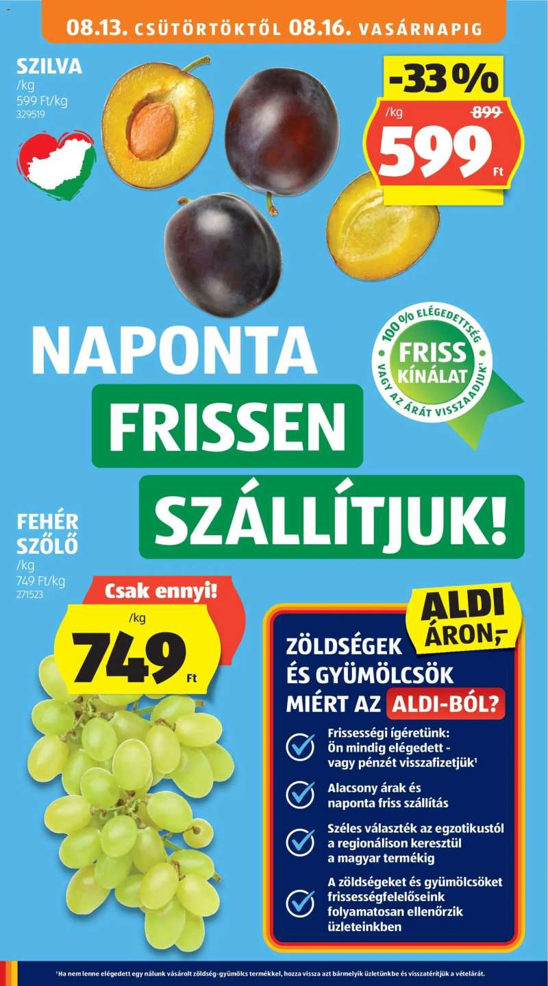 Aldi Aldi akciós újság 12 oldal