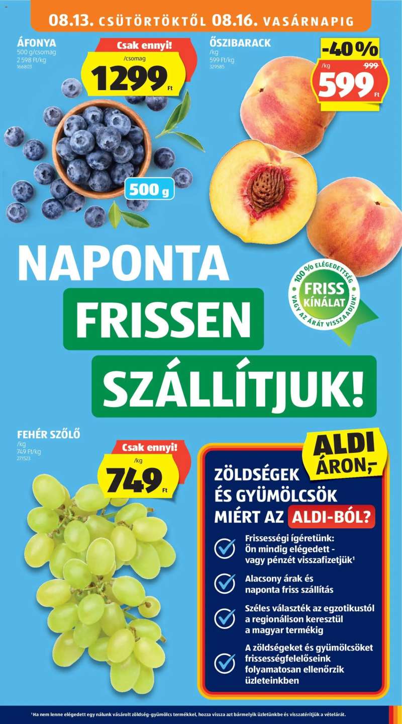 Aldi Aldi akciós újság 9 oldal