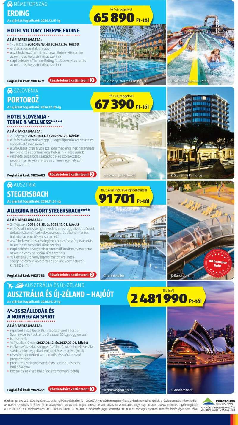Aldi Aldi Utazás katalógus 3 oldal