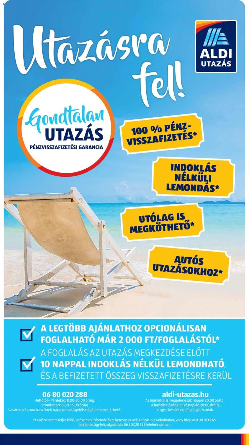 Aldi Aldi Utazás katalógus 4 oldal