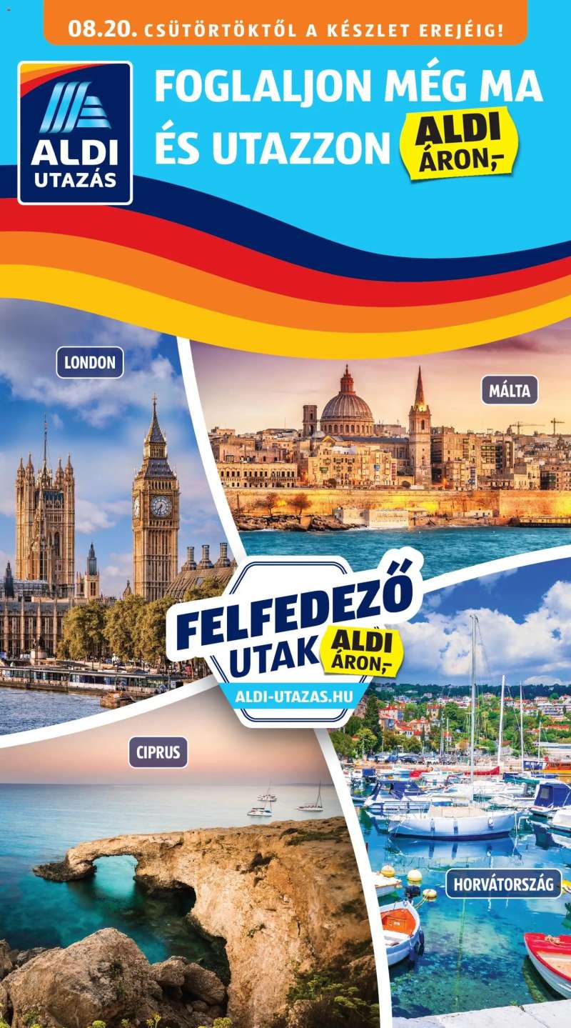 Aldi Aldi Utazás katalógus 1 oldal