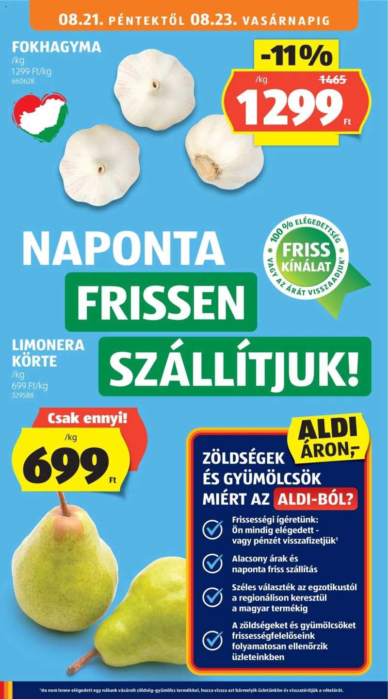Aldi Aldi akciós újság 18 oldal