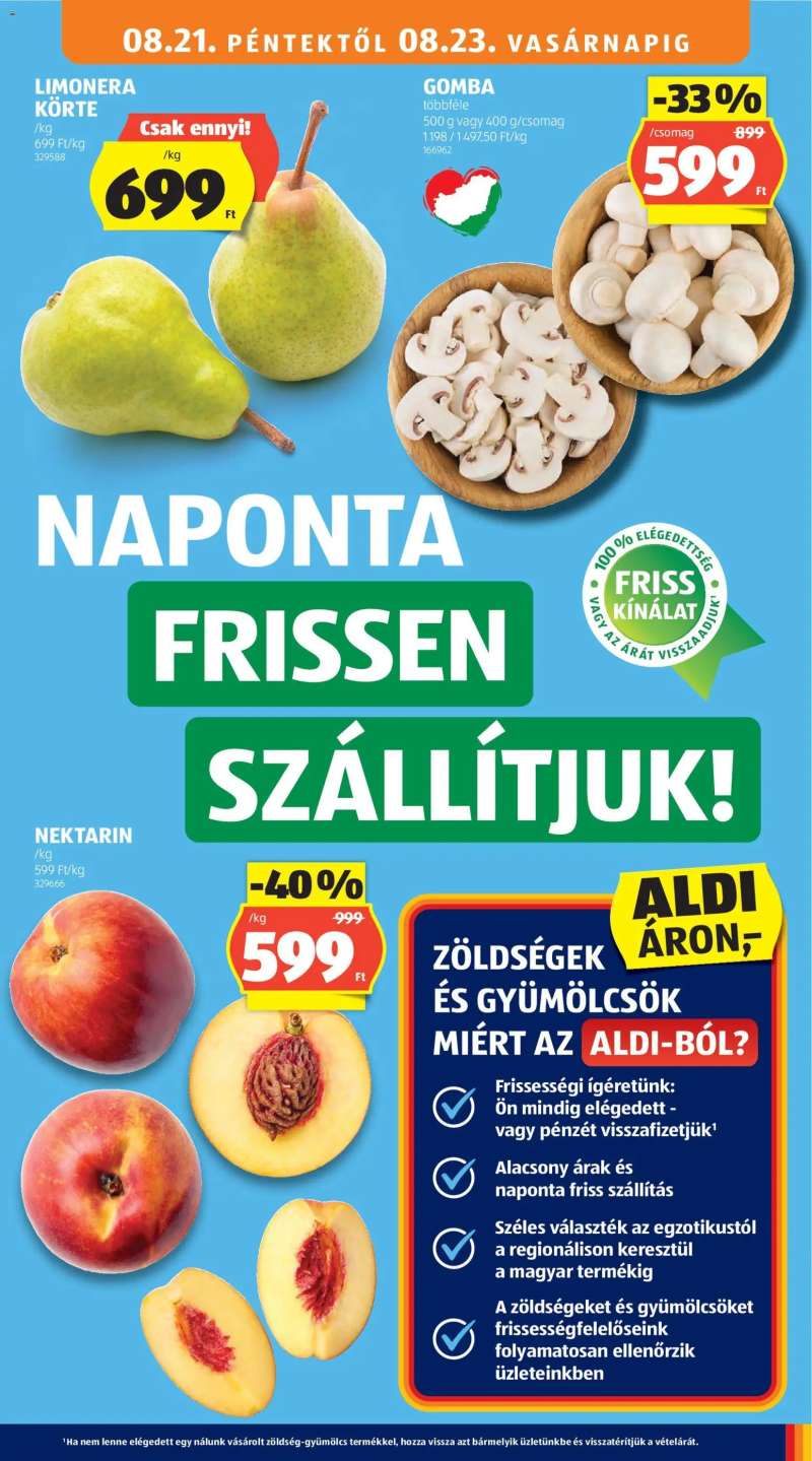 Aldi Aldi akciós újság 9 oldal