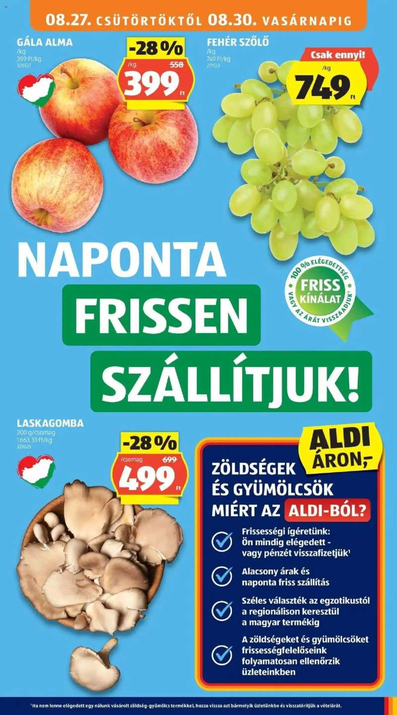Aldi Aldi aktuális akciós újság 5 oldal