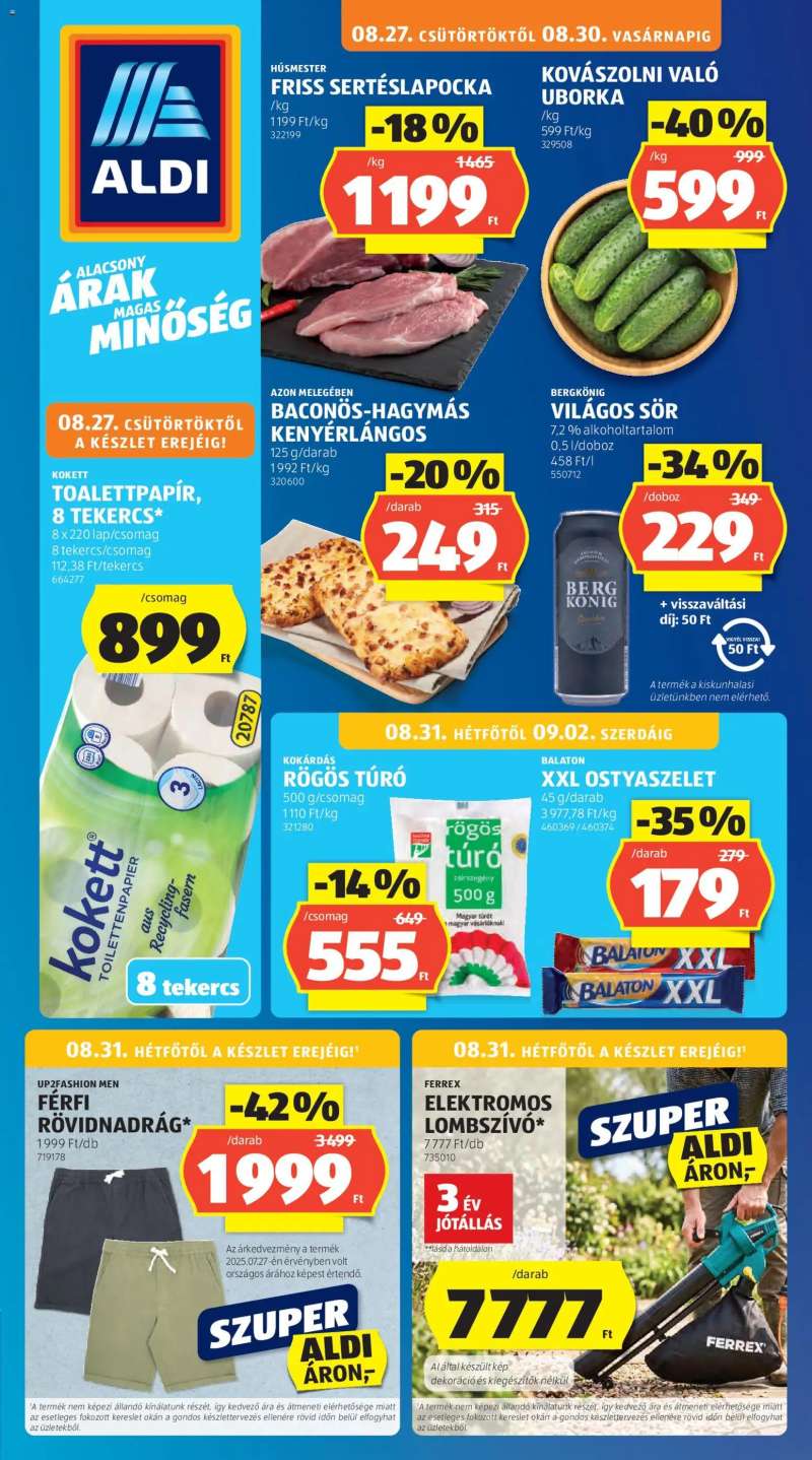 Aldi Aldi akciós újság 1 oldal