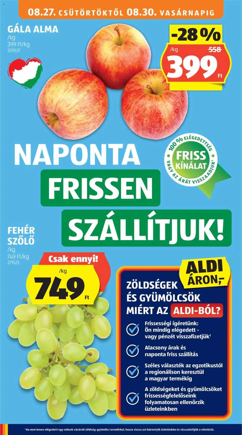 Aldi Aldi akciós újság 20 oldal