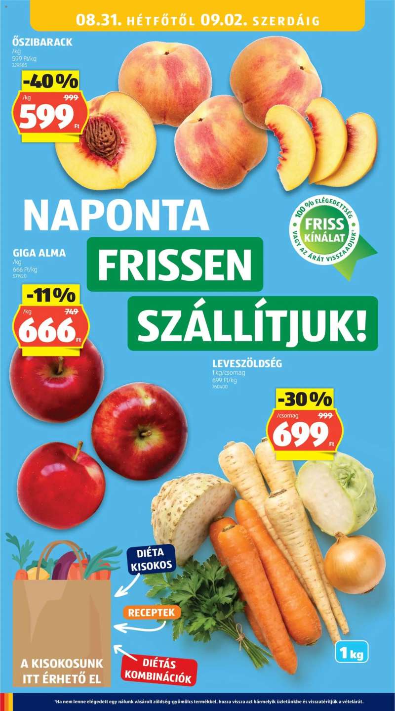 Aldi Aldi akciós újság 22 oldal