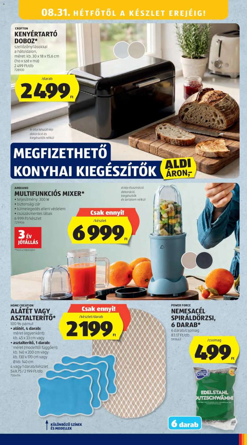 Aldi Aldi Középső sor termékei 5 oldal