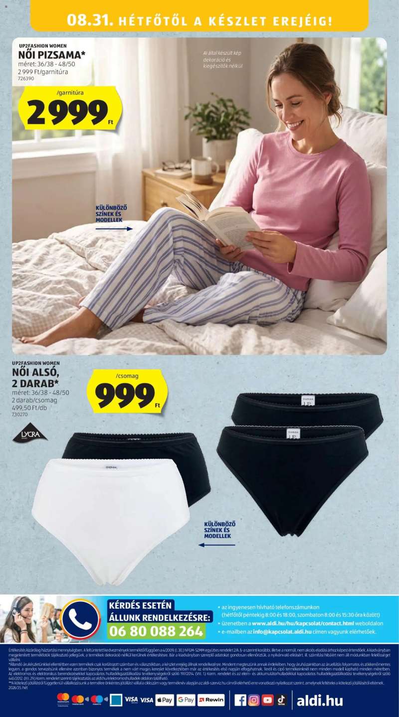 Aldi Aldi Középső sor termékei 8 oldal