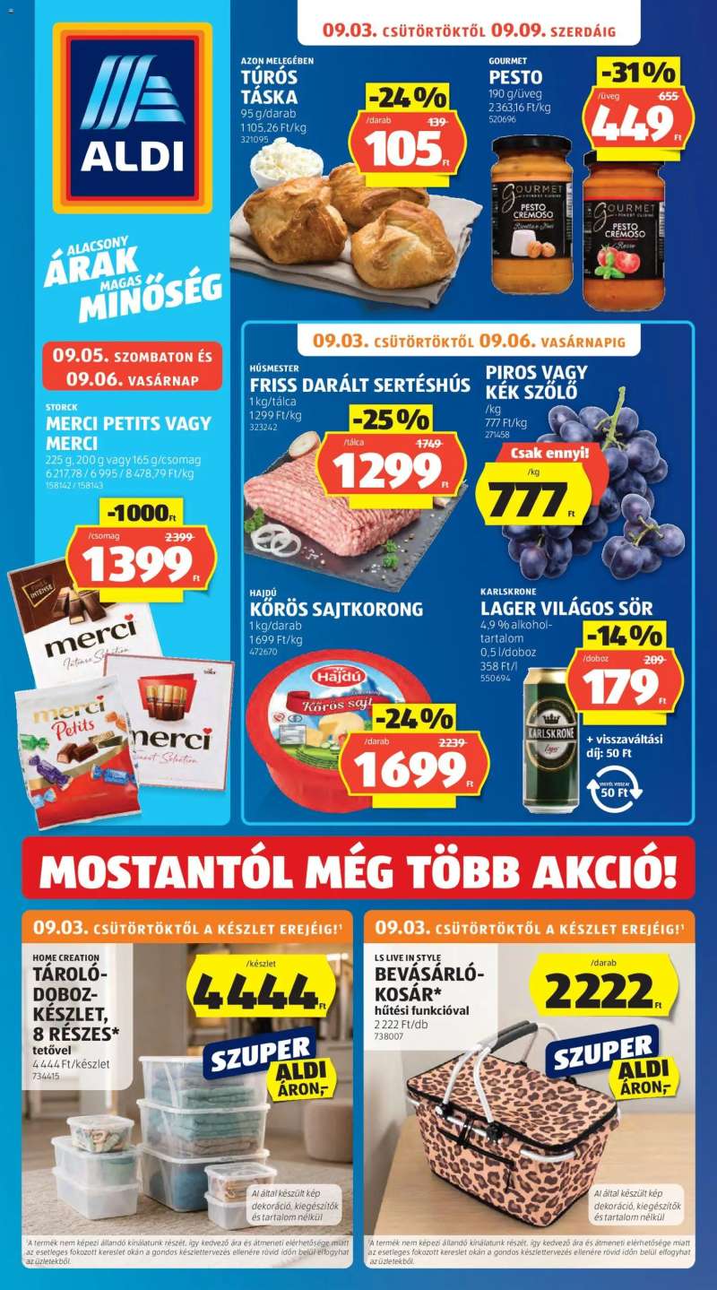 Aldi Aldi akciós újság 1 oldal
