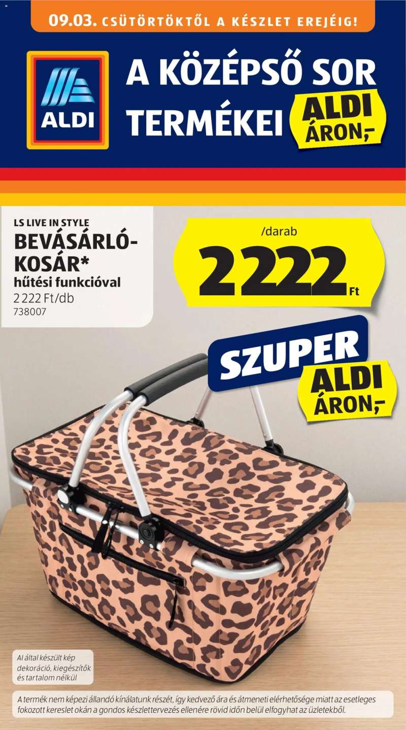 Aldi Aldi Középső sor termékei 1 oldal