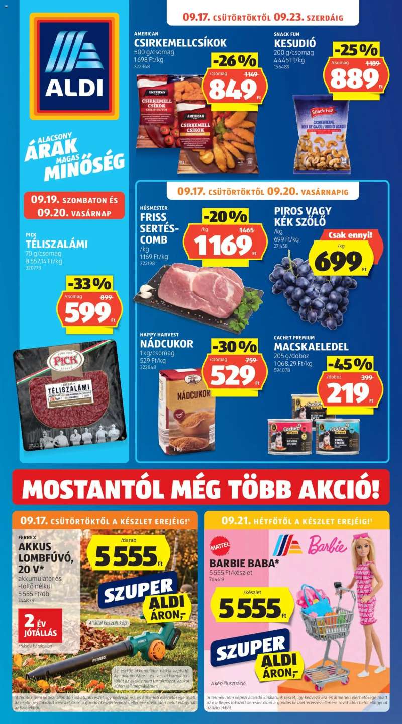 Aldi Aldi akciós újság 1 oldal