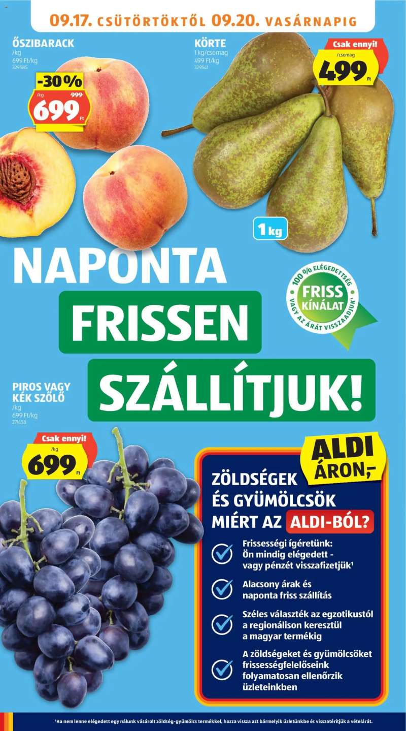 Aldi Aldi akciós újság 6 oldal