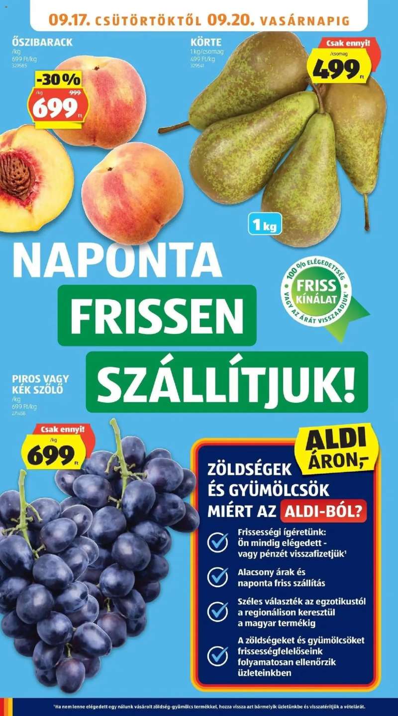 Aldi Aldi aktuális akciós újság 4 oldal