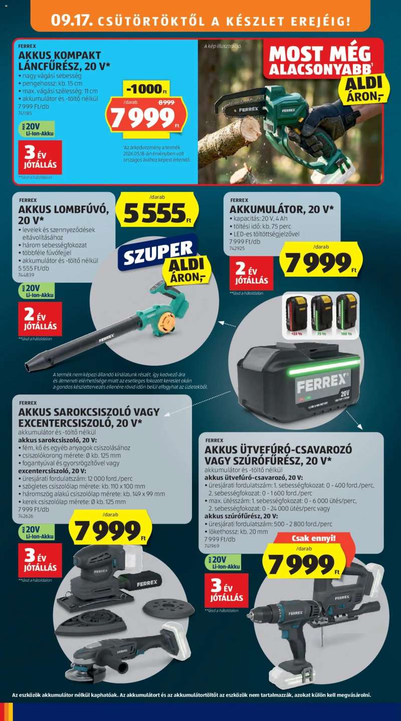 Aldi Aldi Középső sor termékei 2 oldal
