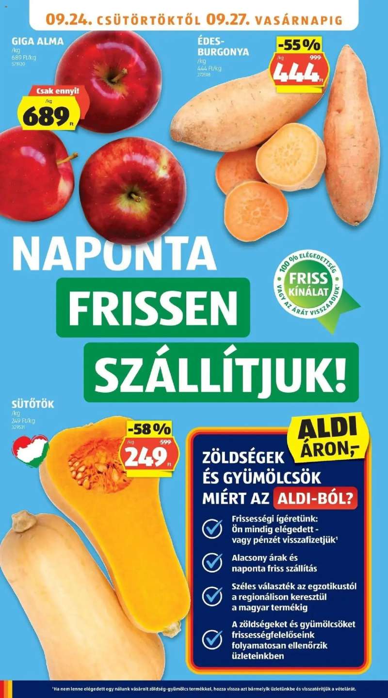 Aldi Aldi aktuális akciós újság 4 oldal