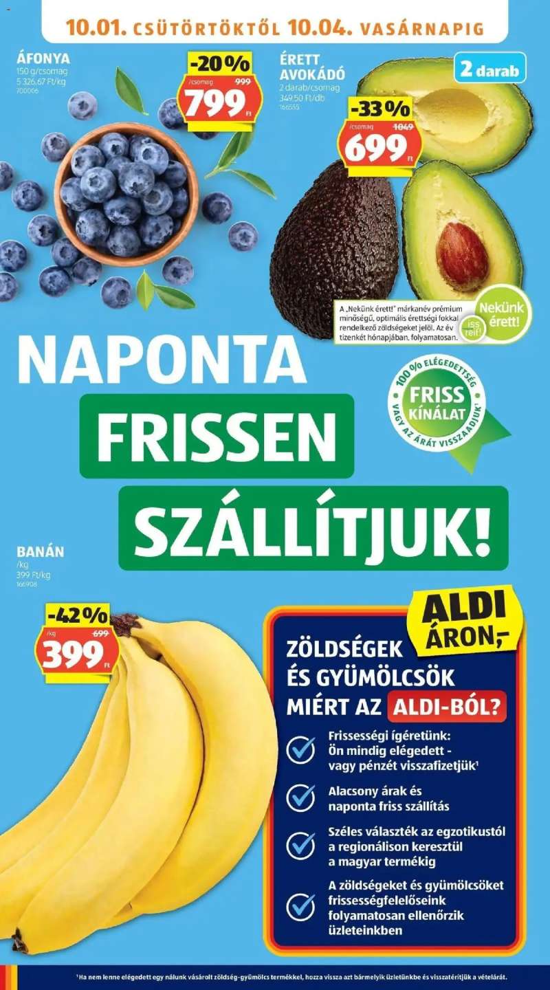 Aldi Aldi aktuális akciós újság 4 oldal