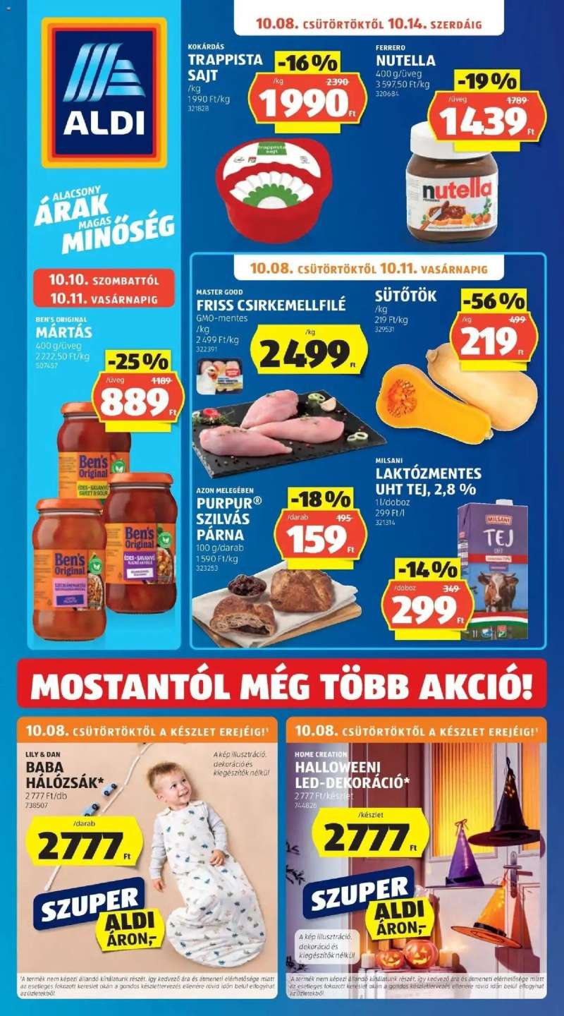 Aldi Aldi aktuális akciós újság 1 oldal