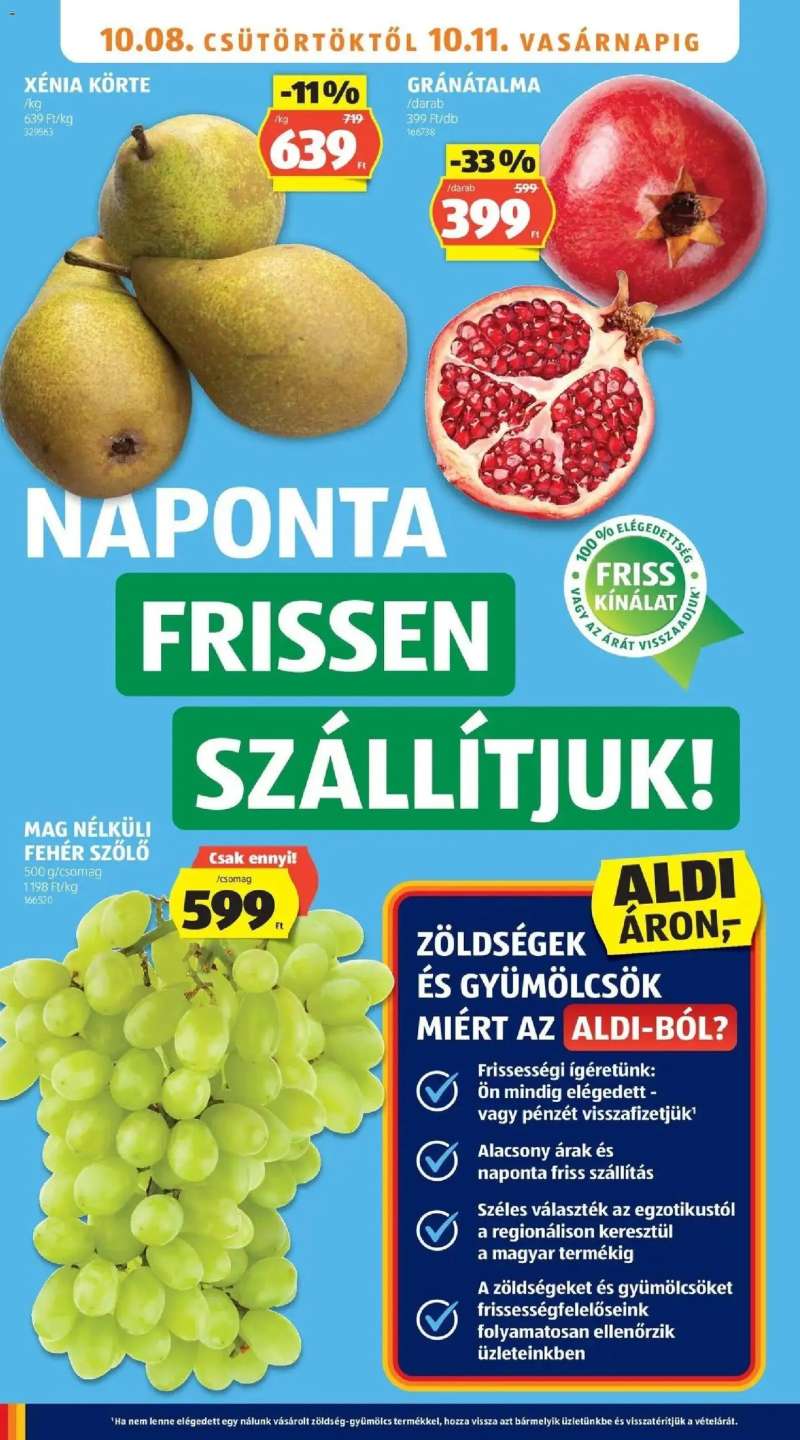 Aldi Aldi aktuális akciós újság 4 oldal