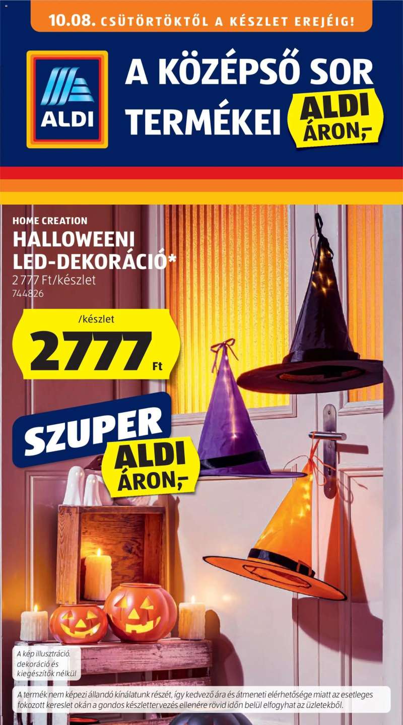 Aldi Aldi Középső sor termékei 1 oldal