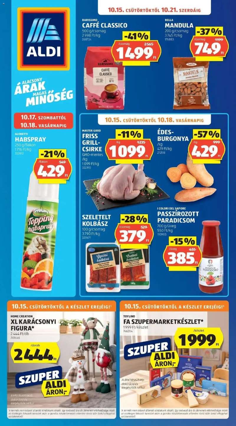 Aldi Aldi aktuális akciós újság 1 oldal