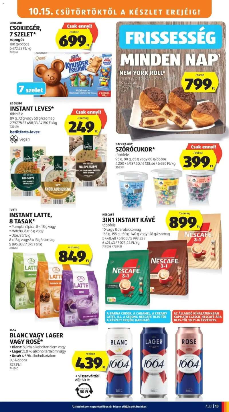 Aldi Aldi aktuális akciós újság 13 oldal