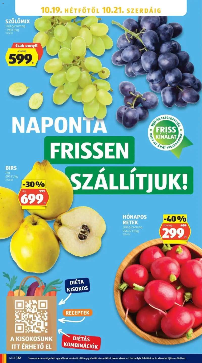 Aldi Aldi aktuális akciós újság 22 oldal