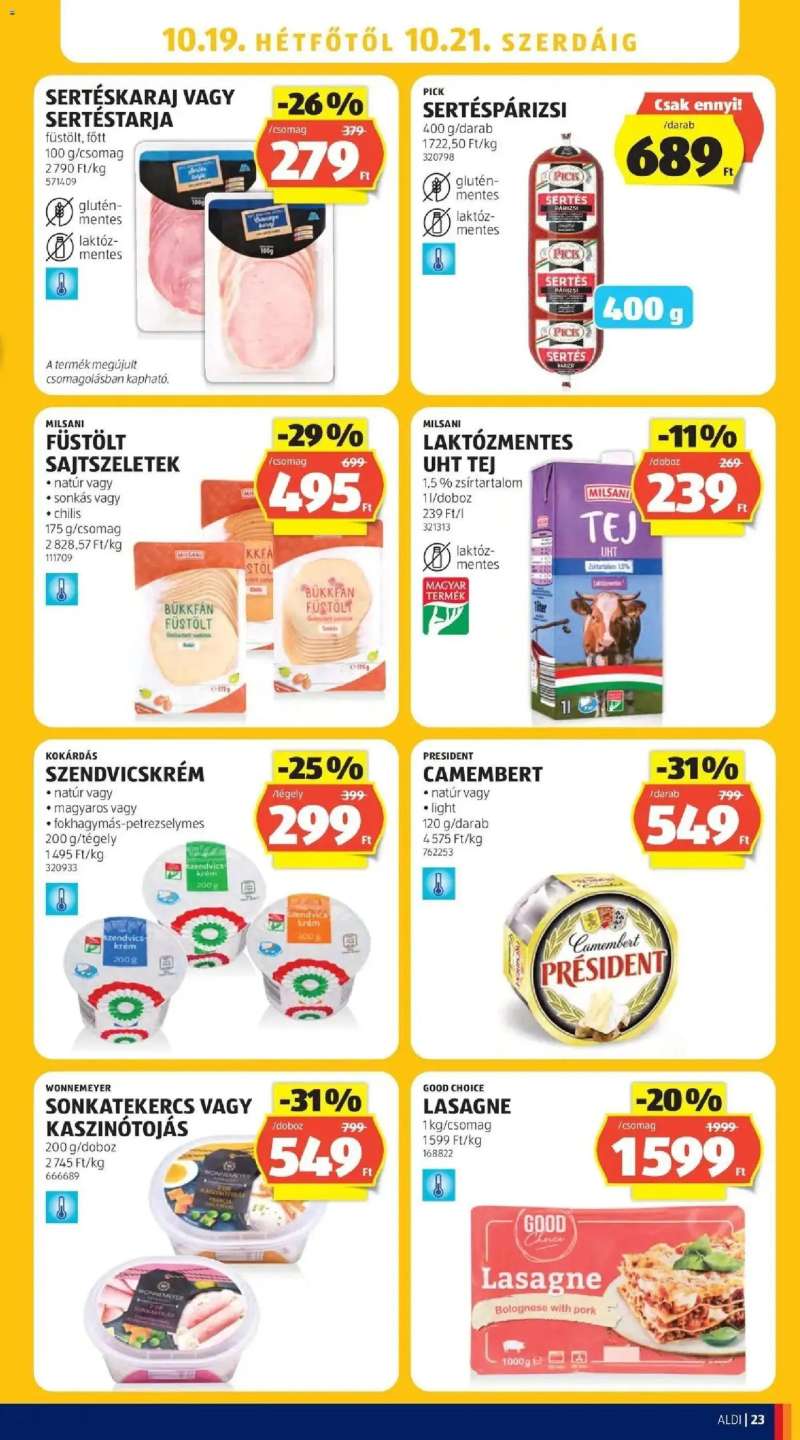 Aldi Aldi aktuális akciós újság 23 oldal