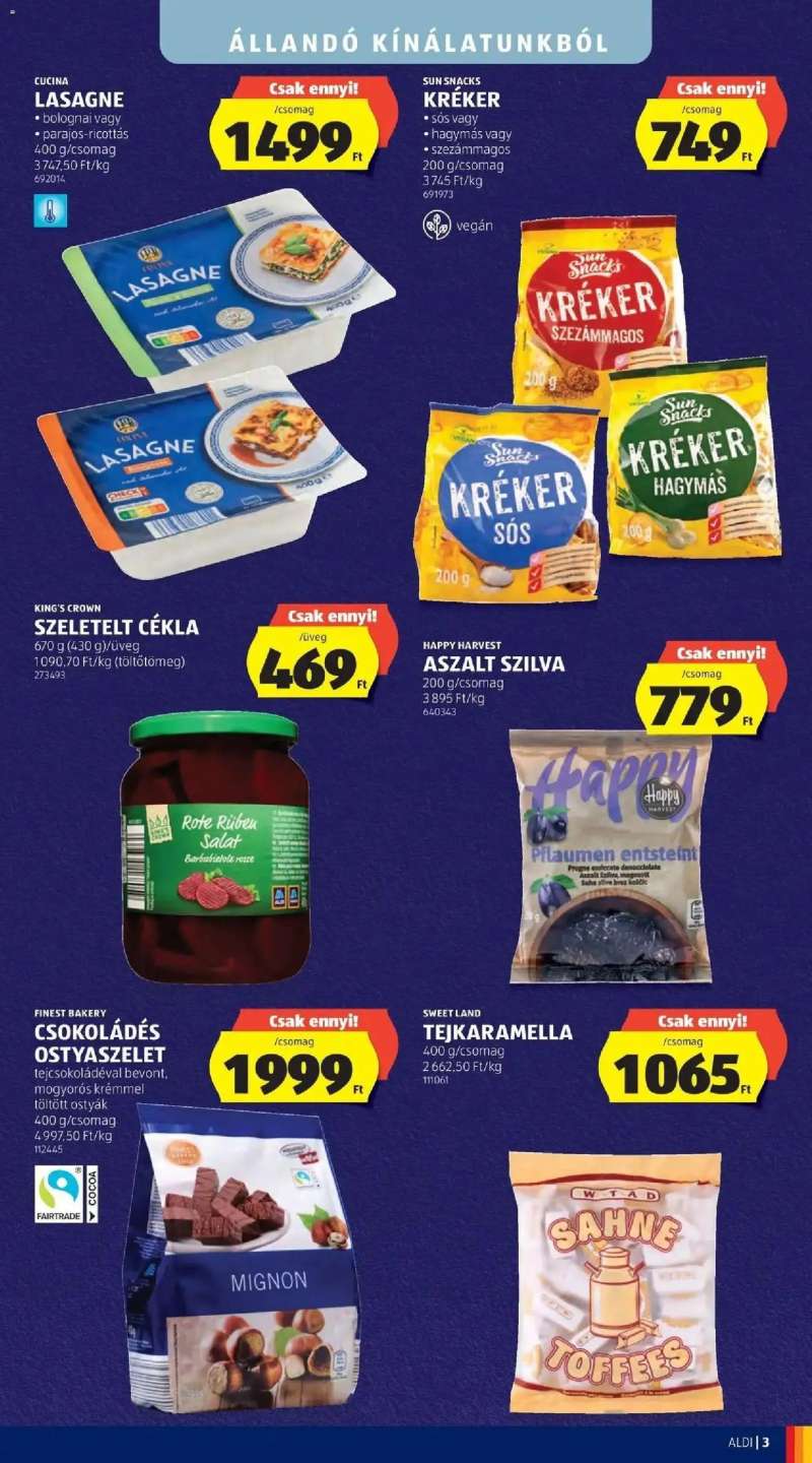 Aldi Aldi aktuális akciós újság 3 oldal