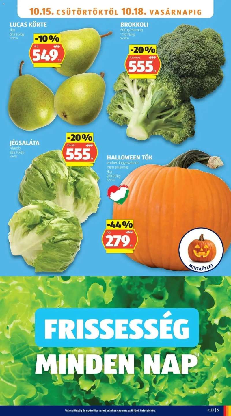Aldi Aldi aktuális akciós újság 5 oldal