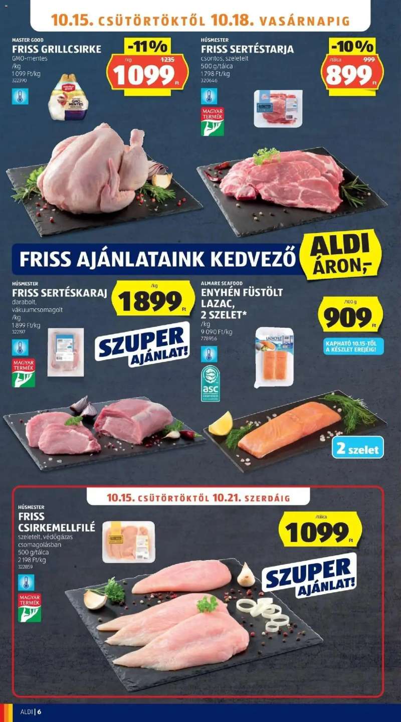 Aldi Aldi aktuális akciós újság 6 oldal